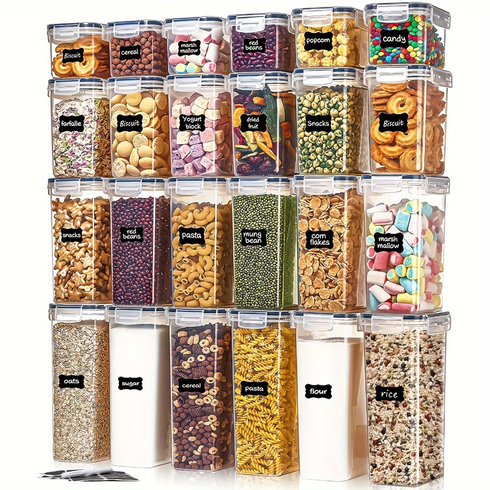 Food Storage Meal Prep - 밀폐용기 24피스 세트 용기 12개 뚜껑