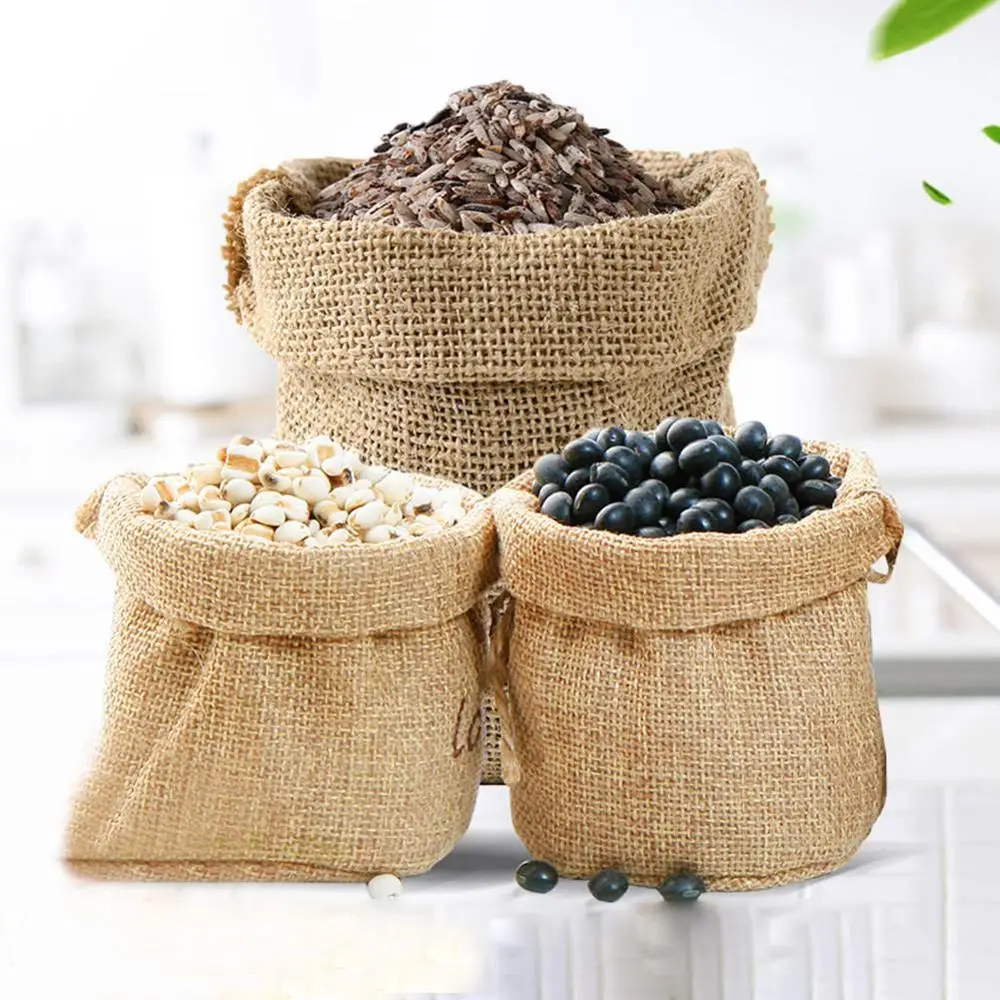 Food Storage Roots - 천연 삼베 자루 황마 감자 보관