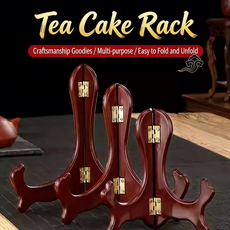 Food Storage Rack - 1개 빈티지 나무 접시 진열대 곡선형