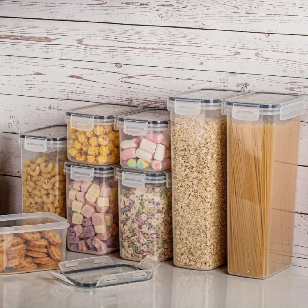 Food Storage Jar Labels - 8개의 밀폐 식품 보관 용기 세트(뚜껑