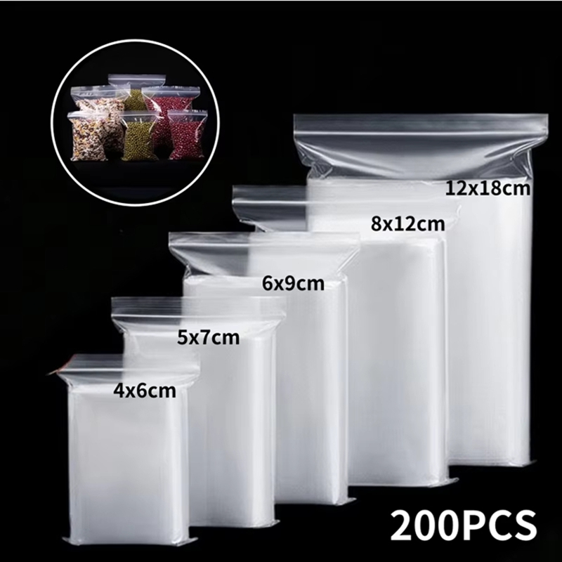 Food Storage Vacuum Bags - 100pcs 투명 지퍼 가방 식품 보석