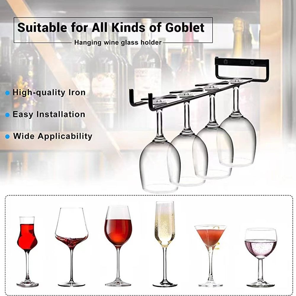벽걸이 형 Stemware 홀더 주방 와인 유리 홀더  - Food Storage Shelving 리뷰 및 가격