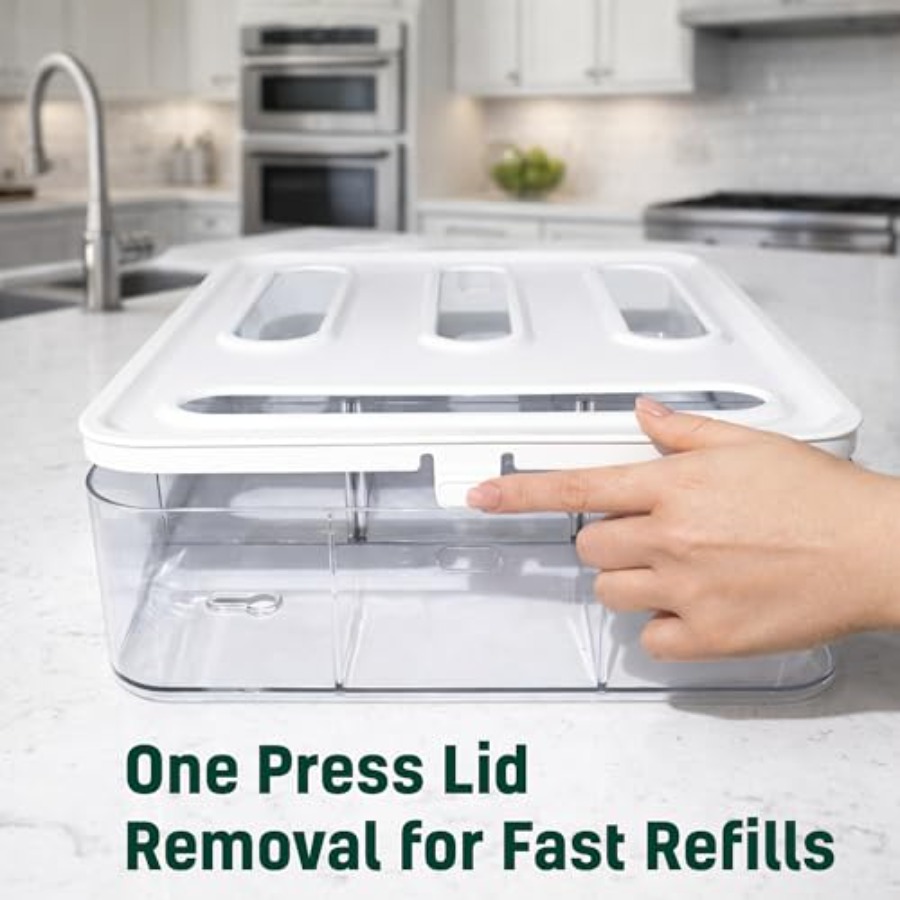 식품 보관 가방 정리함 - 서랍용 4 in 1 플라스틱 - Food Storage 4 Quart 리뷰 및 가격