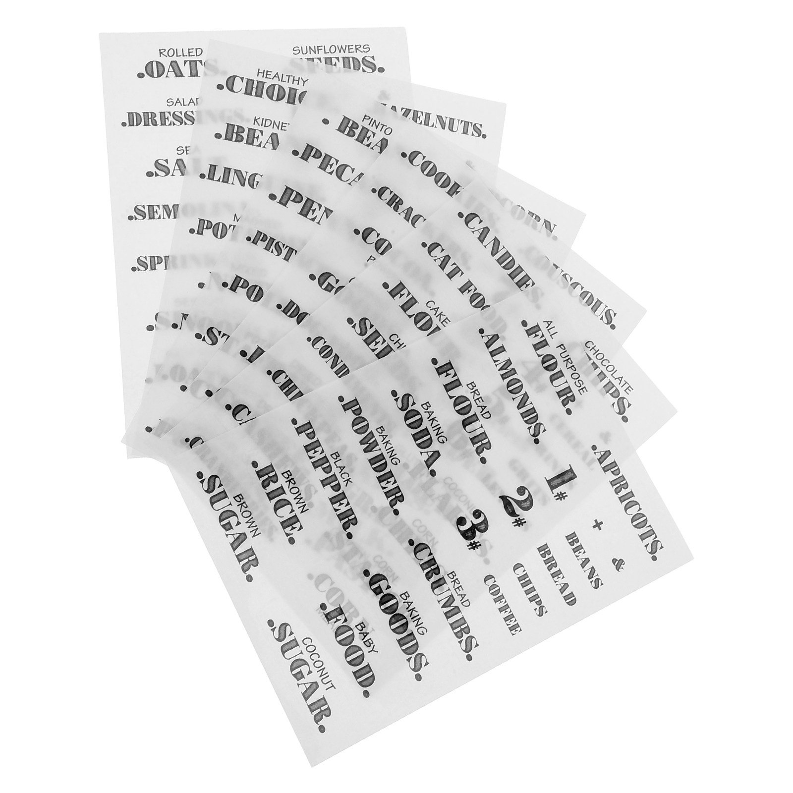 6장 투명 방수 주방 라벨 식품 저장실 정리 스티커 - - Food Storage Jar Labels 리뷰 및 가격