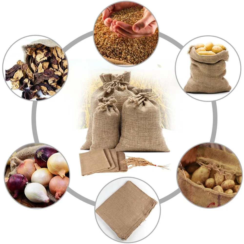 재사용 가능한 천연 황마 삼베 자루, 식물 성장 가방, - Food Storage Roots 리뷰 및 가격