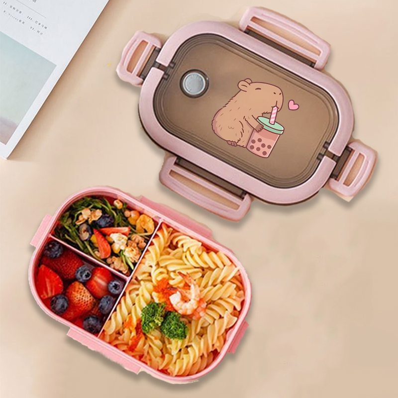 Capybara 도시락 상자 애니메이션 동물 인쇄 식품 - Food Storage And 리뷰 및 가격