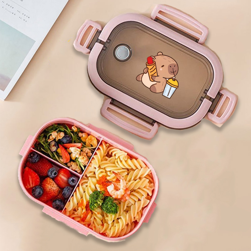 Capybara 도시락 상자 애니메이션 동물 인쇄 식품 - Food Storage And 리뷰 및 가격