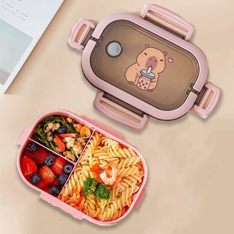 Capybara 도시락 상자 애니메이션 동물 인쇄 식품 - Food Storage And 리뷰 및 가격