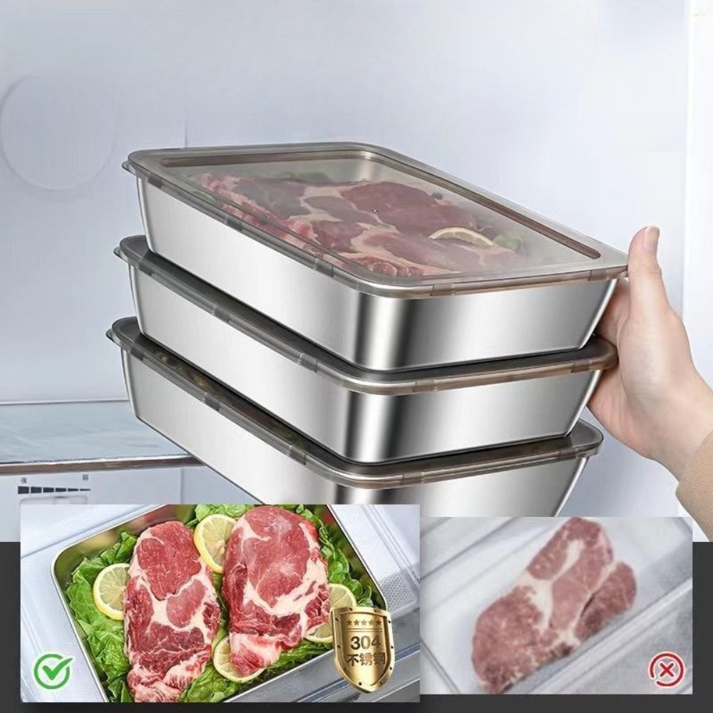 식품 등급 스테인리스 스틸 서빙 트레이(뚜껑 포함),  - Food Storage Meal Prep 리뷰 및 가격