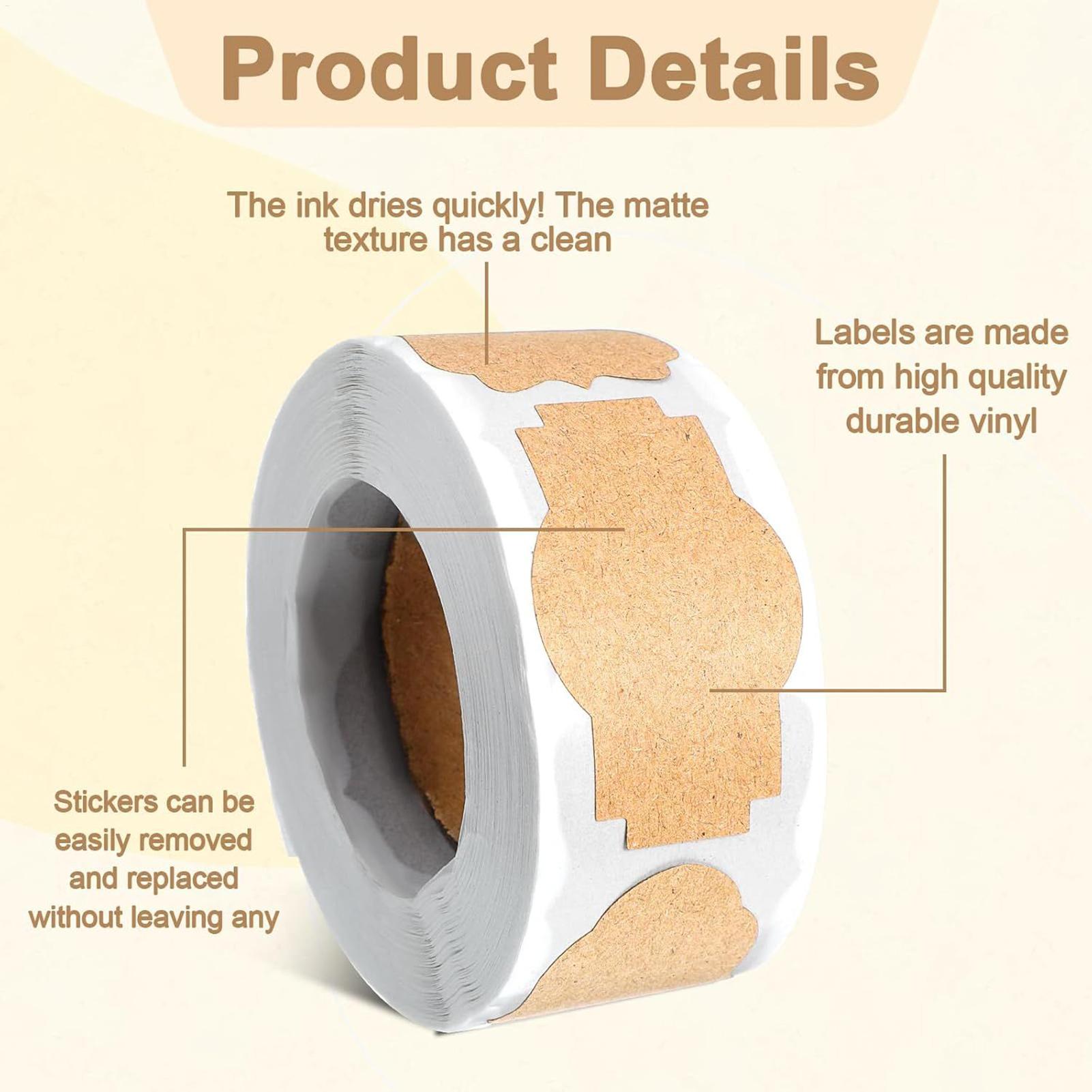 300개 병 라벨 스티커 쓰기 가능한 빈 태그 롤 5x - Food Storage Jar Labels 리뷰 및 가격
