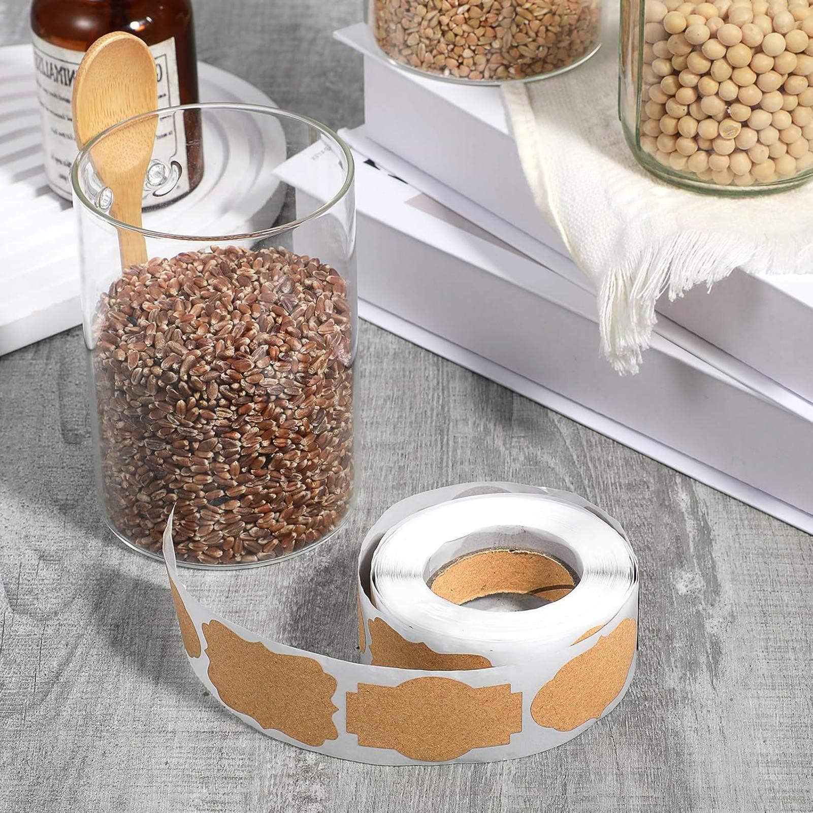 300개 병 라벨 스티커 쓰기 가능한 빈 태그 롤 5x - Food Storage Jar Labels 리뷰 및 가격