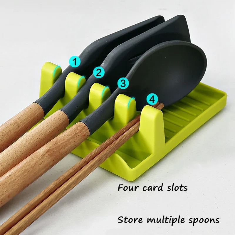 새로운 녹색 냄비 뚜껑 랙 스탠드 플라스틱 숟가락 홀더 - Food Storage Shelving 리뷰 및 가격