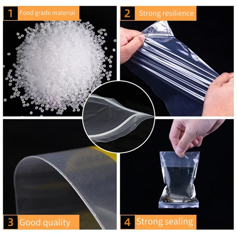 100pcs 투명 지퍼 가방 식품 보석 진공 보관 가방 - Food Storage Vacuum Bags 리뷰 및 가격