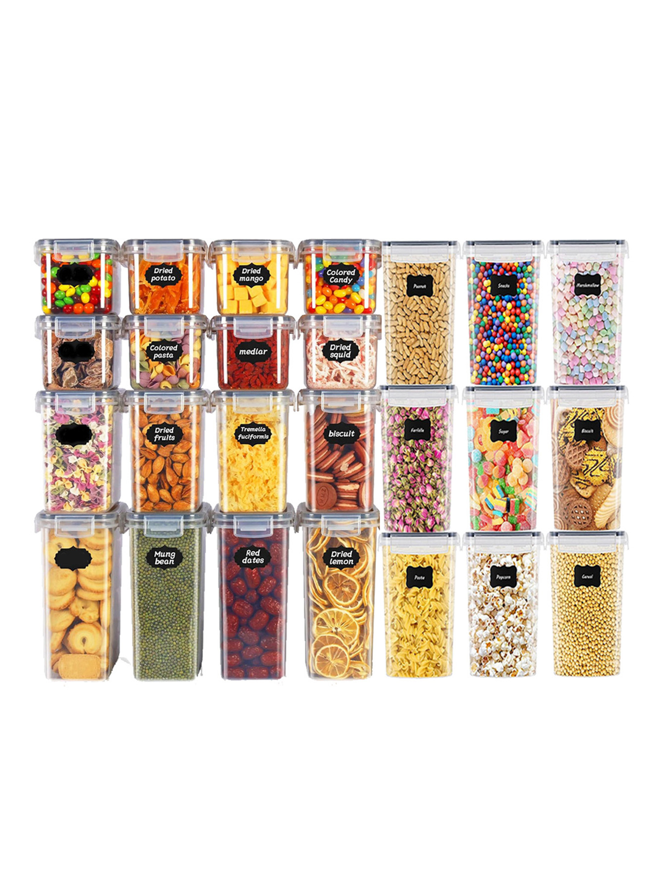 48개, 뚜껑이 있는 밀폐형 식품 보관 용기, 플라스틱 - Food Storage Meal Prep 리뷰 및 가격
