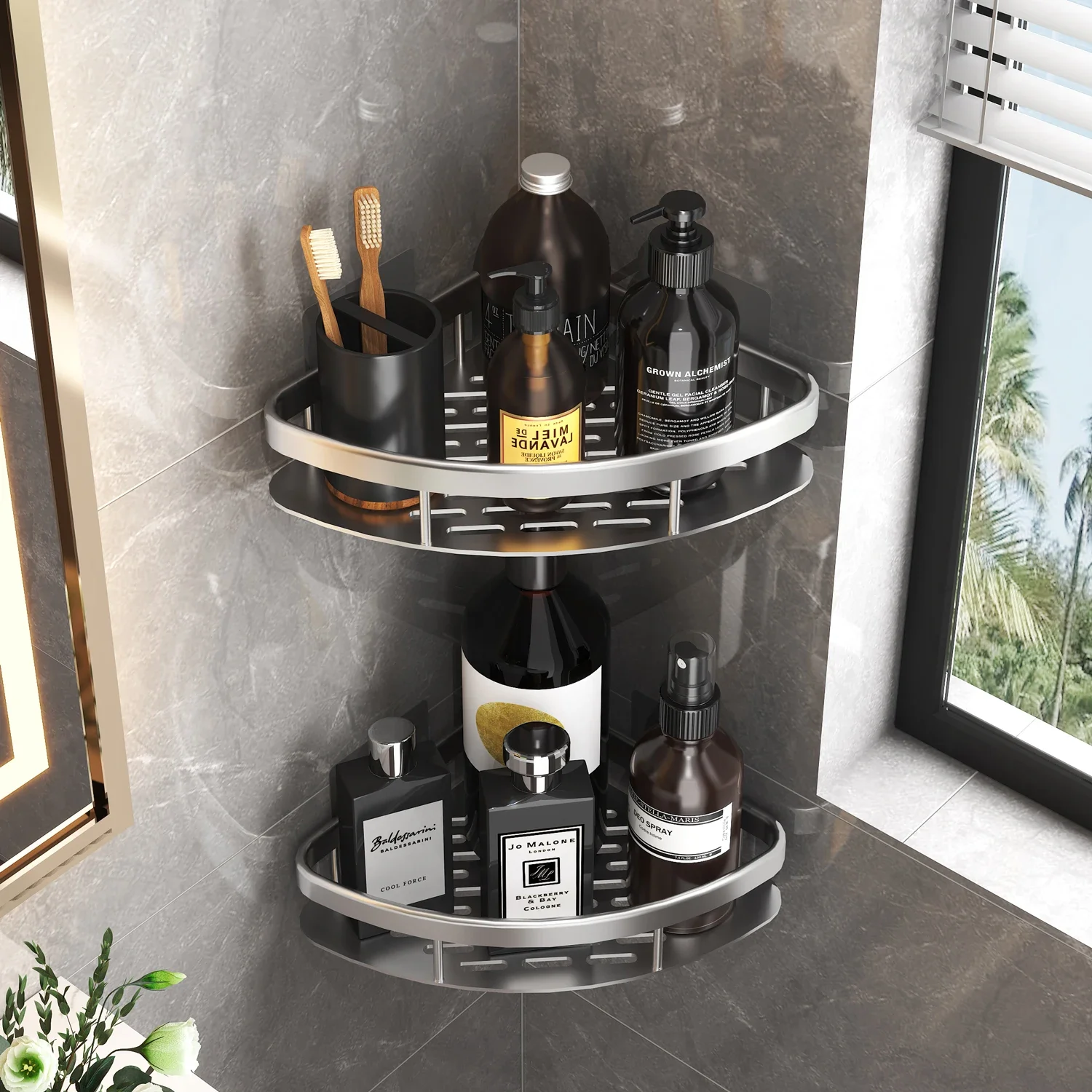 욕실 선반 주방 스토리지 주최자 알루미늄 합금 샴푸 랙 - Food Storage Shelving 리뷰 및 가격