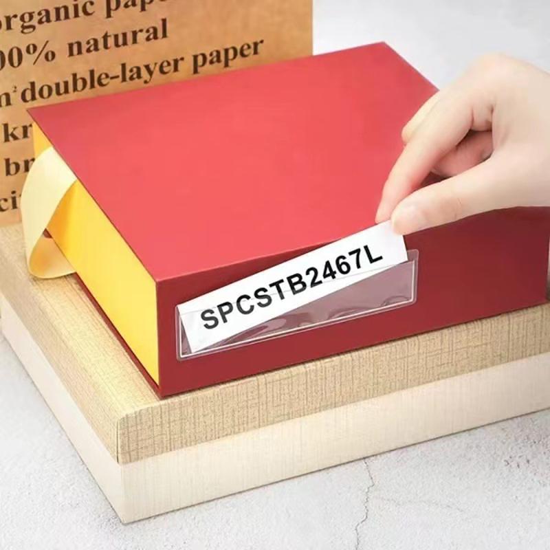 10Pcs 투명 PVC 접착식 선반 라벨 홀더 식료품  - Food Storage Jar Labels 리뷰 및 가격