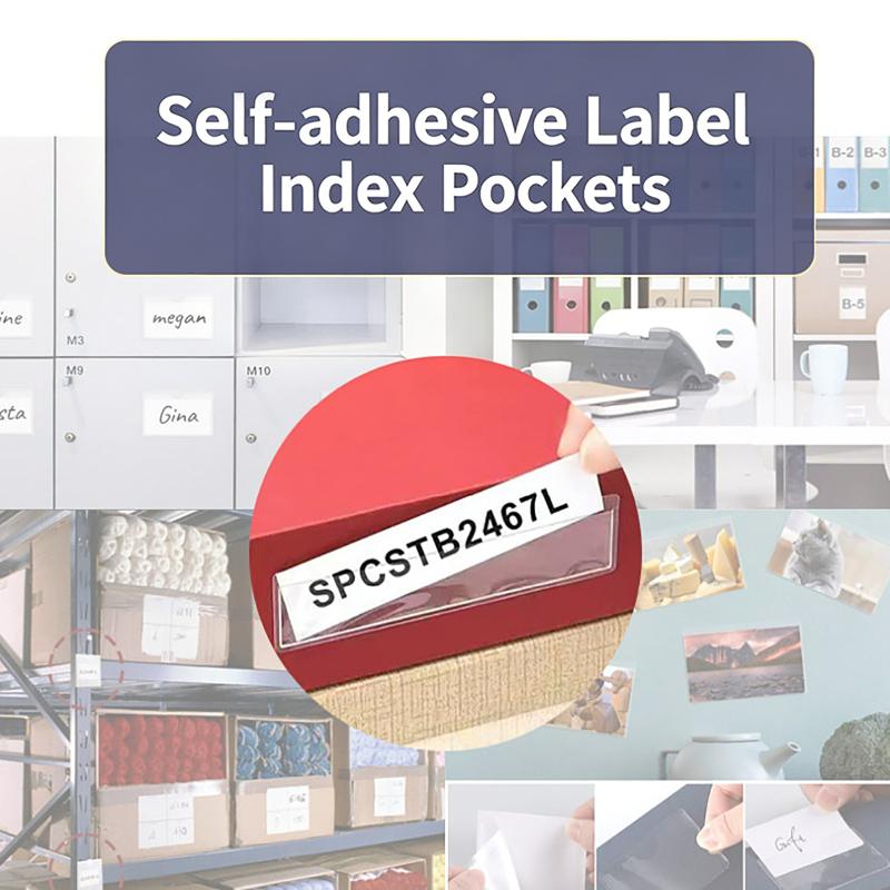 10Pcs 투명 PVC 접착식 선반 라벨 홀더 식료품  - Food Storage Jar Labels 리뷰 및 가격